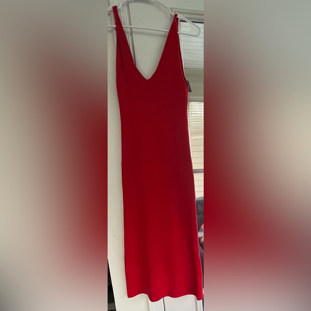 Long low back free people dress never worn, smoke free home.